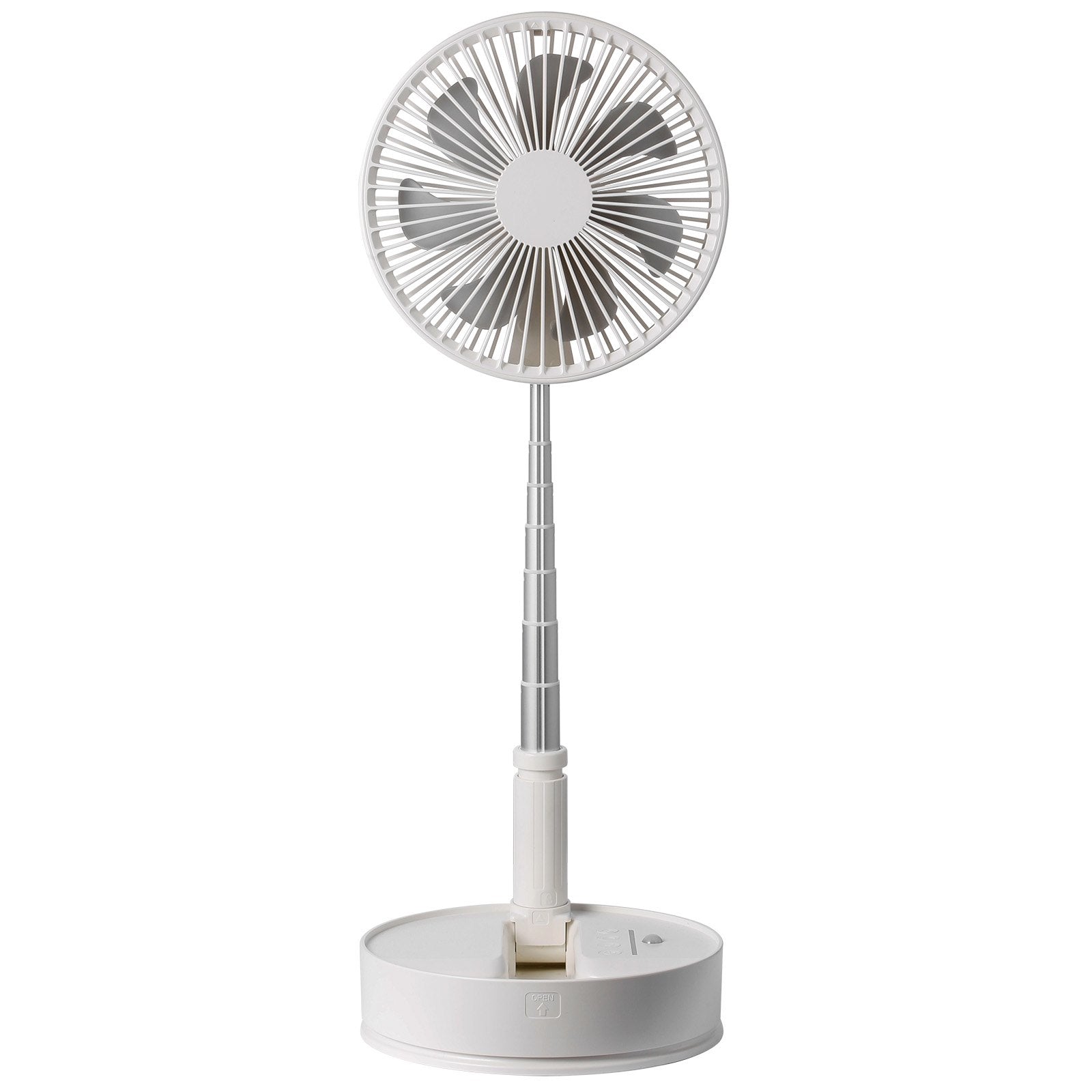 Foldable Oscillating Fan 8 Inch | Rechargeable 7200mAh Portable Desk & Floor Fan with Remote | 4 Speeds | Quiet Operation