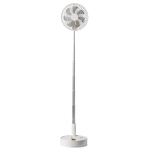 Foldable Oscillating Fan 8 Inch | Rechargeable 7200mAh Portable Desk & Floor Fan with Remote | 4 Speeds | Quiet Operation
