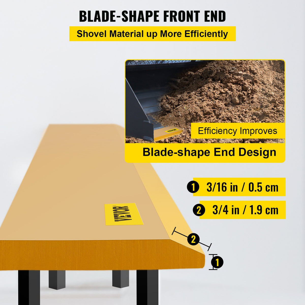Bucket Cutting Edge 213x10x1.3cm | Weld-On & Bolt-On Loader Blade | 16Mn Steel