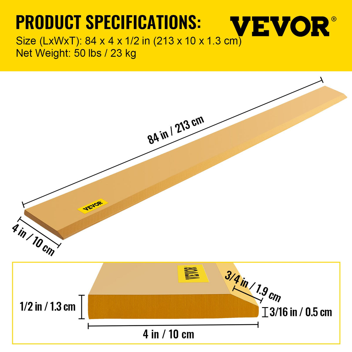 Bucket Cutting Edge 213x10x1.3cm | Weld-On & Bolt-On Loader Blade | 16Mn Steel