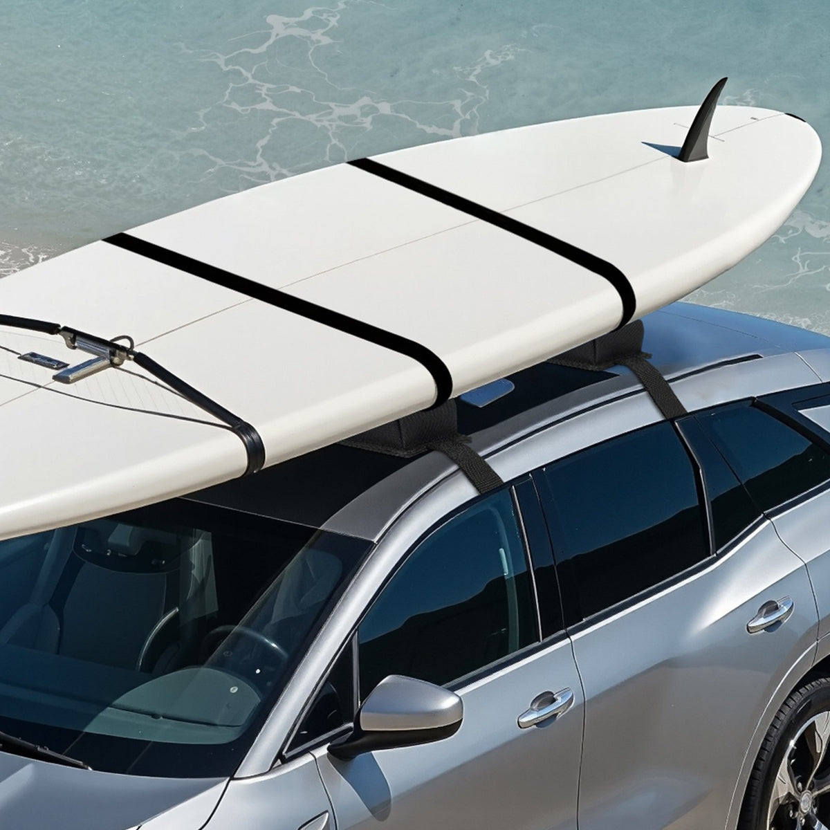 Soft Roof Rack Pads | 15.5" 176lb Load Capacity for Kayak, Canoe, Surfboard