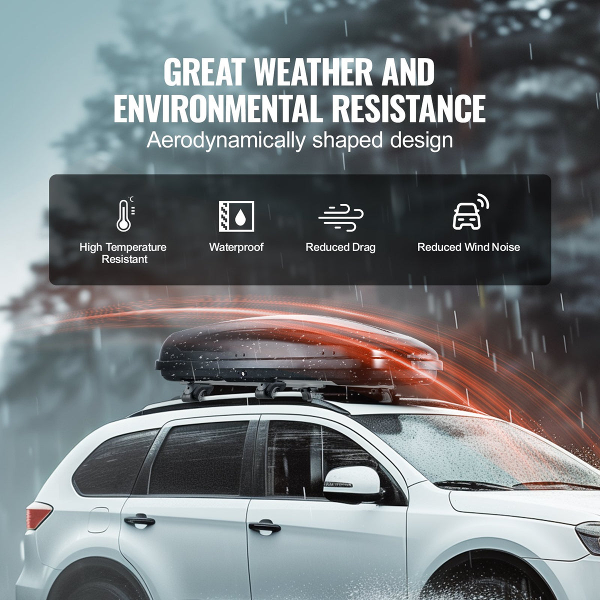 Rooftop Cargo Carrier | 220L ABS Luggage Box for SUVs & Cars