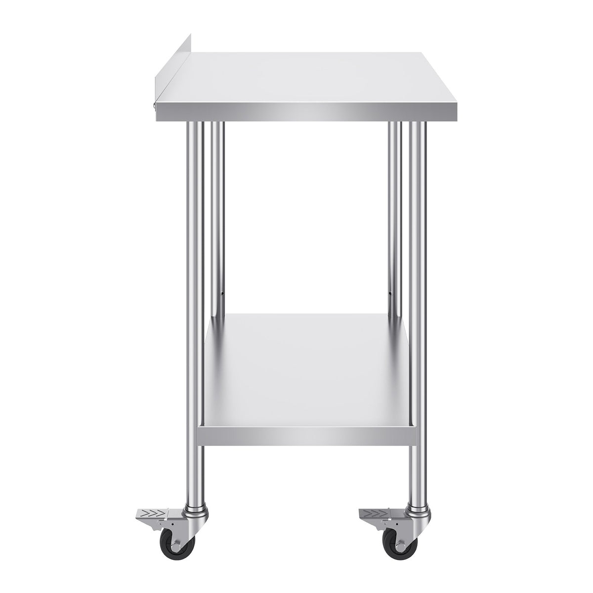 Stainless Steel Work Table 24x36x40 Inch | Commercial Prep Table with Casters & Adjustable Height | For Restaurant, Home & Hotel