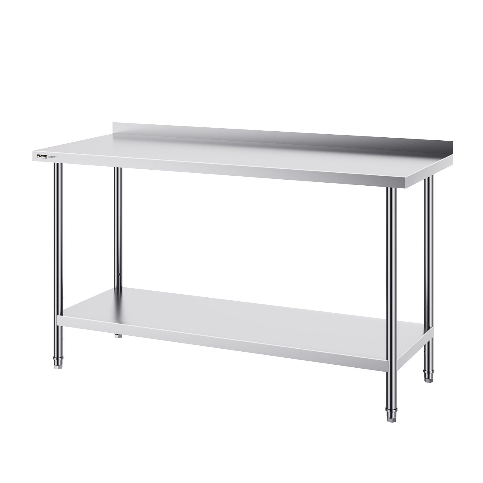 Stainless Steel Work Table 24x60x36 Inch | Commercial Food Prep Table | Heavy Duty Adjustable Height | For Restaurant, Home & Hotel Kitchens