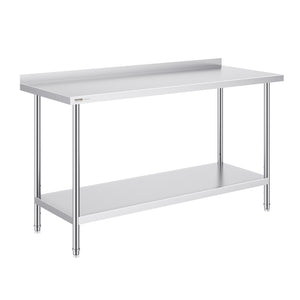 Stainless Steel Work Table 24x60x36 Inch | Commercial Food Prep Table | Heavy Duty Adjustable Height | For Restaurant, Home & Hotel Kitchens
