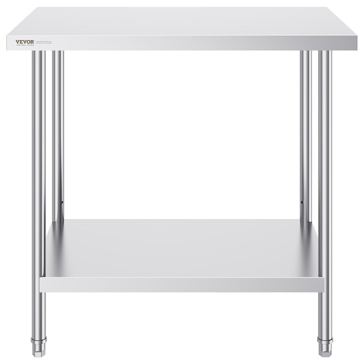Stainless Steel Prep Table | 24x36x34" Adjustable Height | Commercial Work Table for Kitchen & Garage