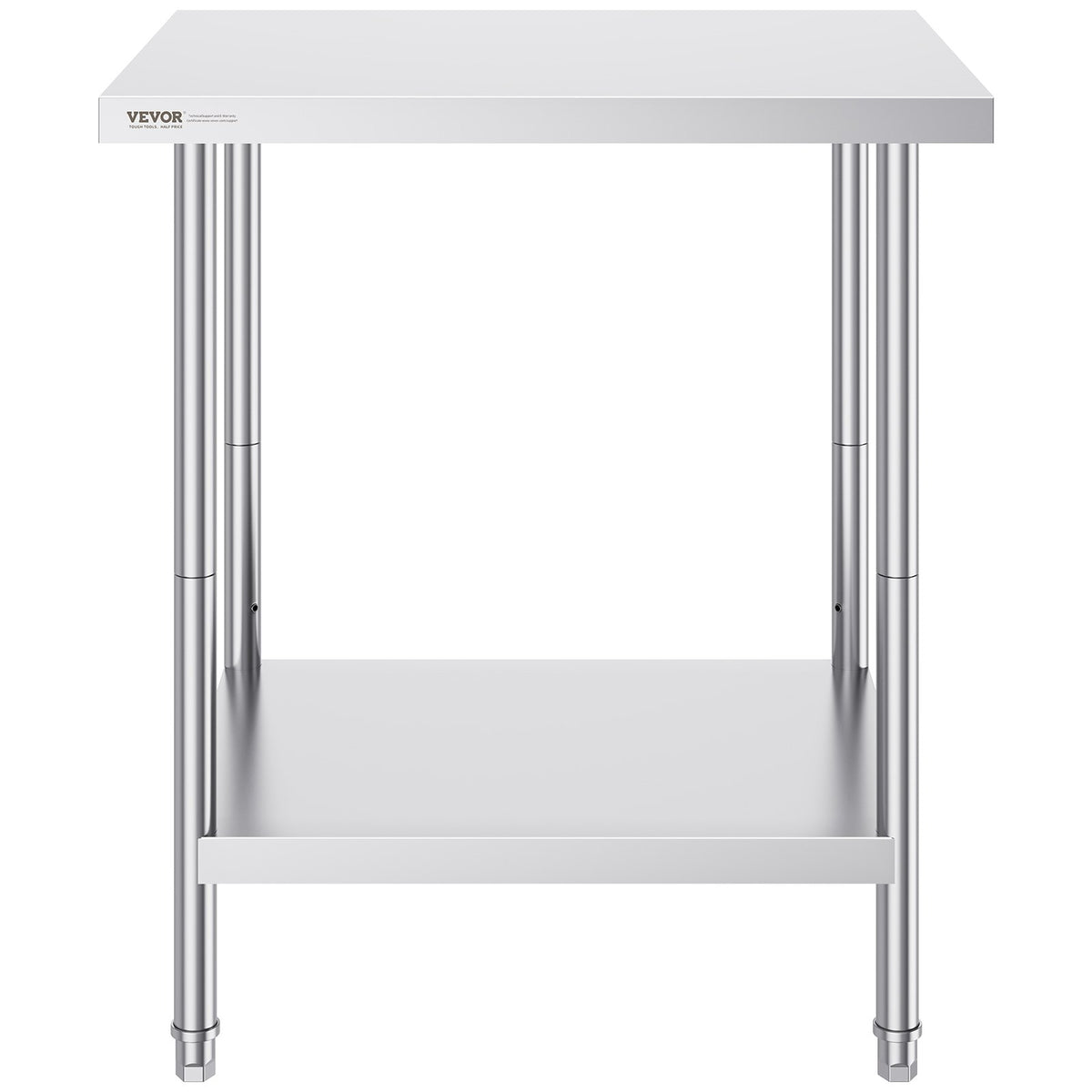 Stainless Steel Prep Table | 24x30x34" Adjustable Height | Heavy Duty Kitchen Workstation