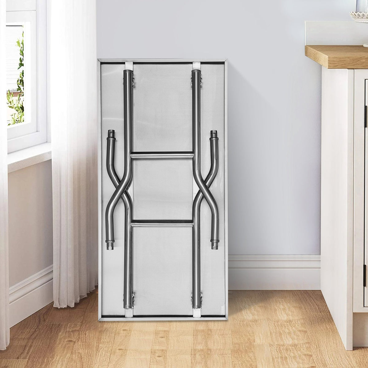 Stainless Steel Kitchen Bench | Folding Commercial Prep Table 1220x610mm