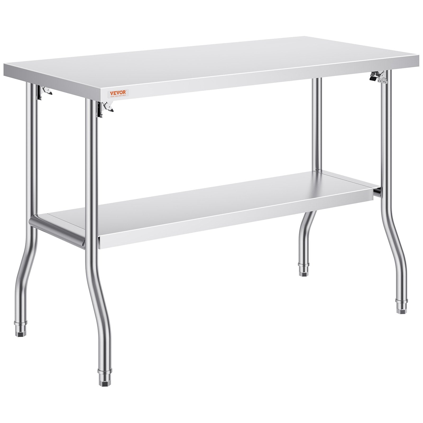 Folding Commercial Worktable | 1220x610mm Prep Station | Stainless Steel