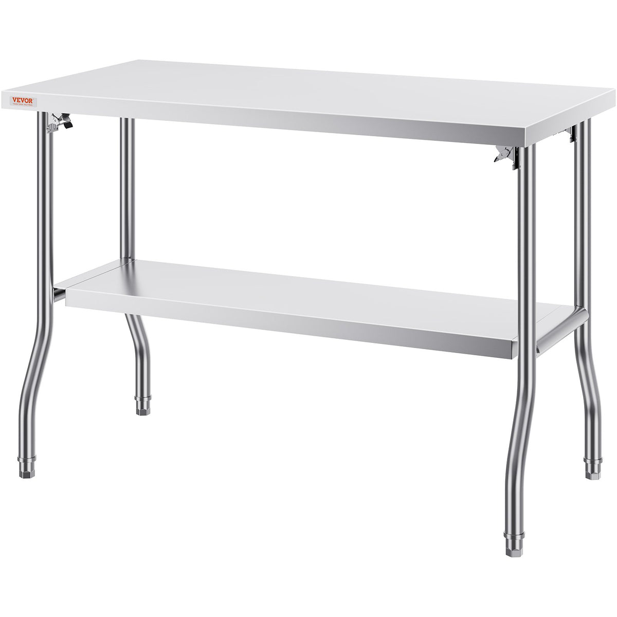 Folding Commercial Worktable | 1220x610mm Prep Station | Stainless Steel