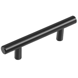 Cabinet Pulls 30 Pack | 3" / 76mm Center-to-Center Stainless Steel Handles | Matte Black Finish