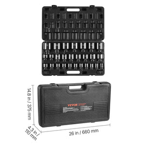 Impact Socket Set 3/4" | 29 Piece 6-Point CR-Mo SAE Sockets 3/4"-2-1/2" | Storage Case Included