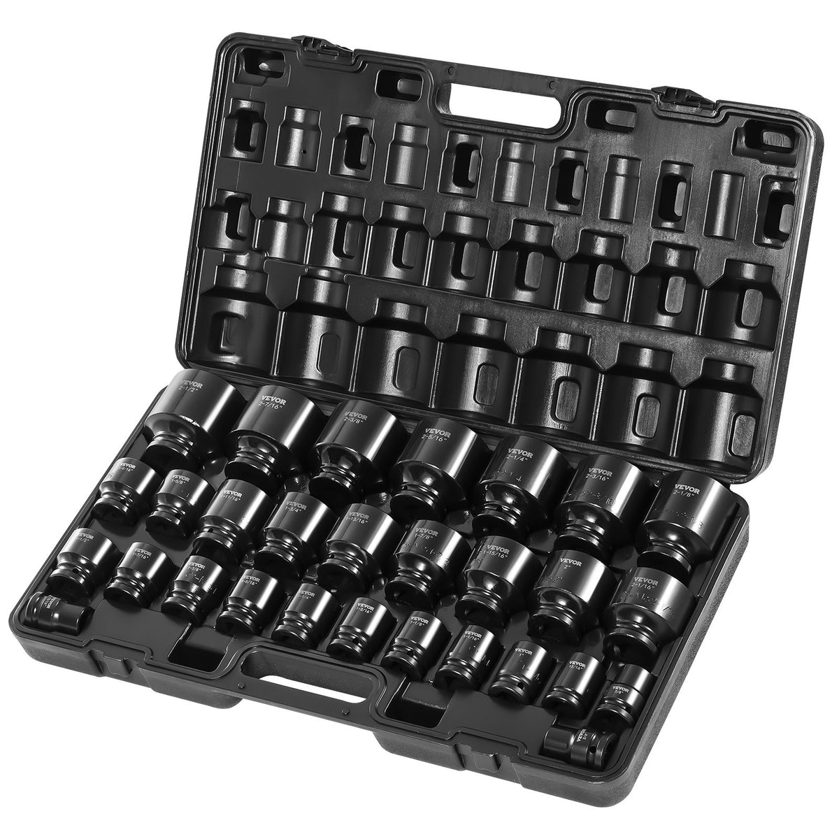 Impact Socket Set 3/4" | 29 Piece 6-Point CR-Mo SAE Sockets 3/4"-2-1/2" | Storage Case Included