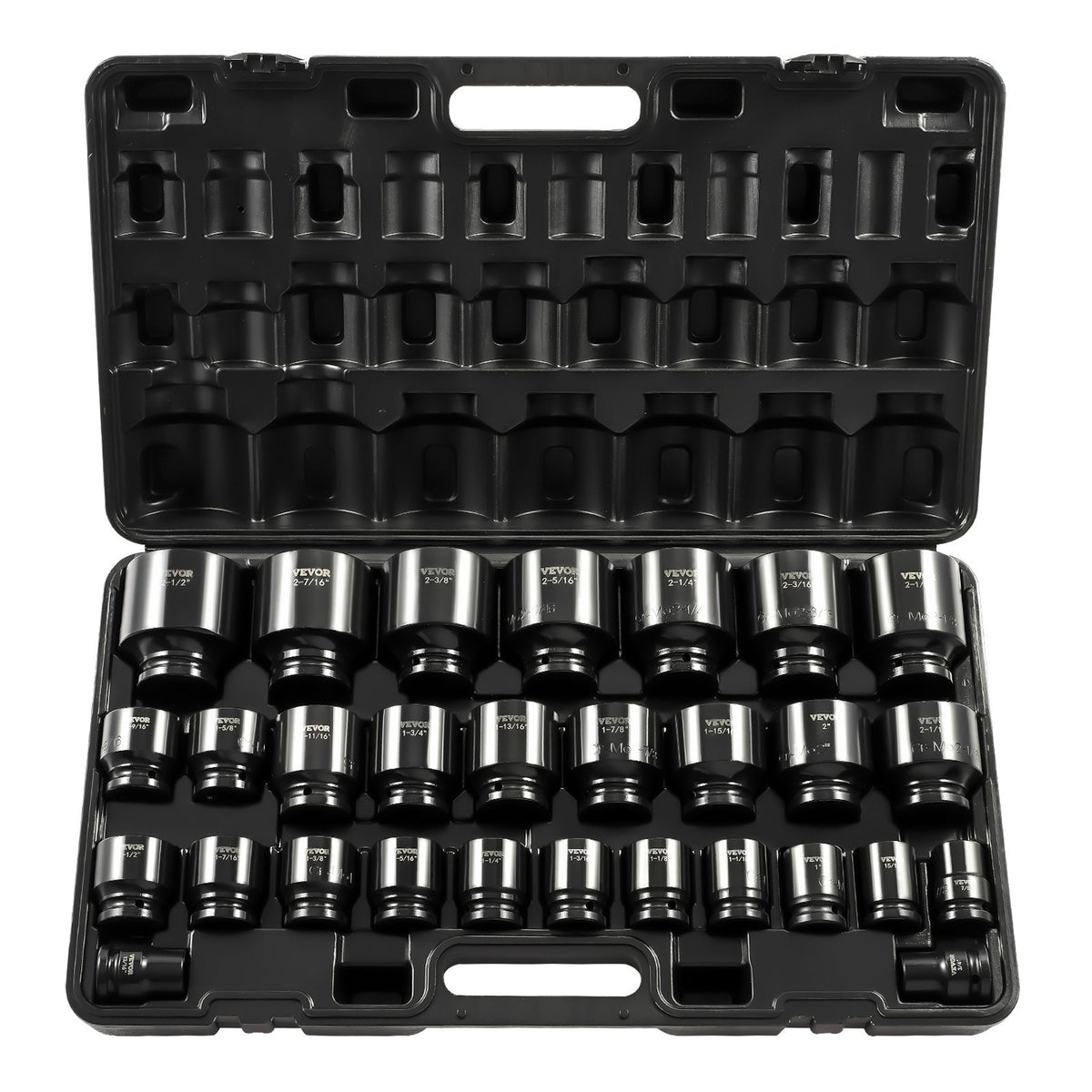Impact Socket Set 3/4" | 29 Piece 6-Point CR-Mo SAE Sockets 3/4"-2-1/2" | Storage Case Included