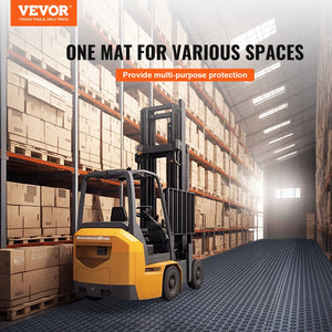 Garage Floor Tiles 50 Pack | 12"x12"x0.53" Interlocking Graphite Gray Non-Slip Tiles