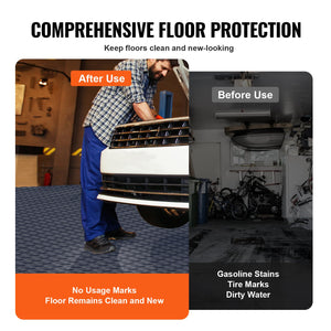 Garage Floor Tiles 50 Pack | 12"x12"x0.53" Interlocking Graphite Gray Non-Slip Tiles