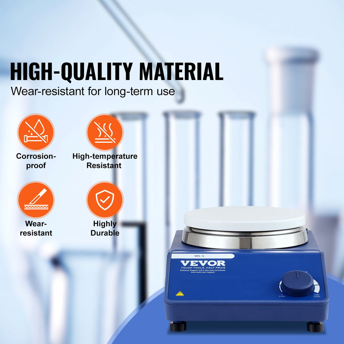 Magnetic Stirrer Kit | 0–1500RPM Adjustable Speed | 22L Max Capacity