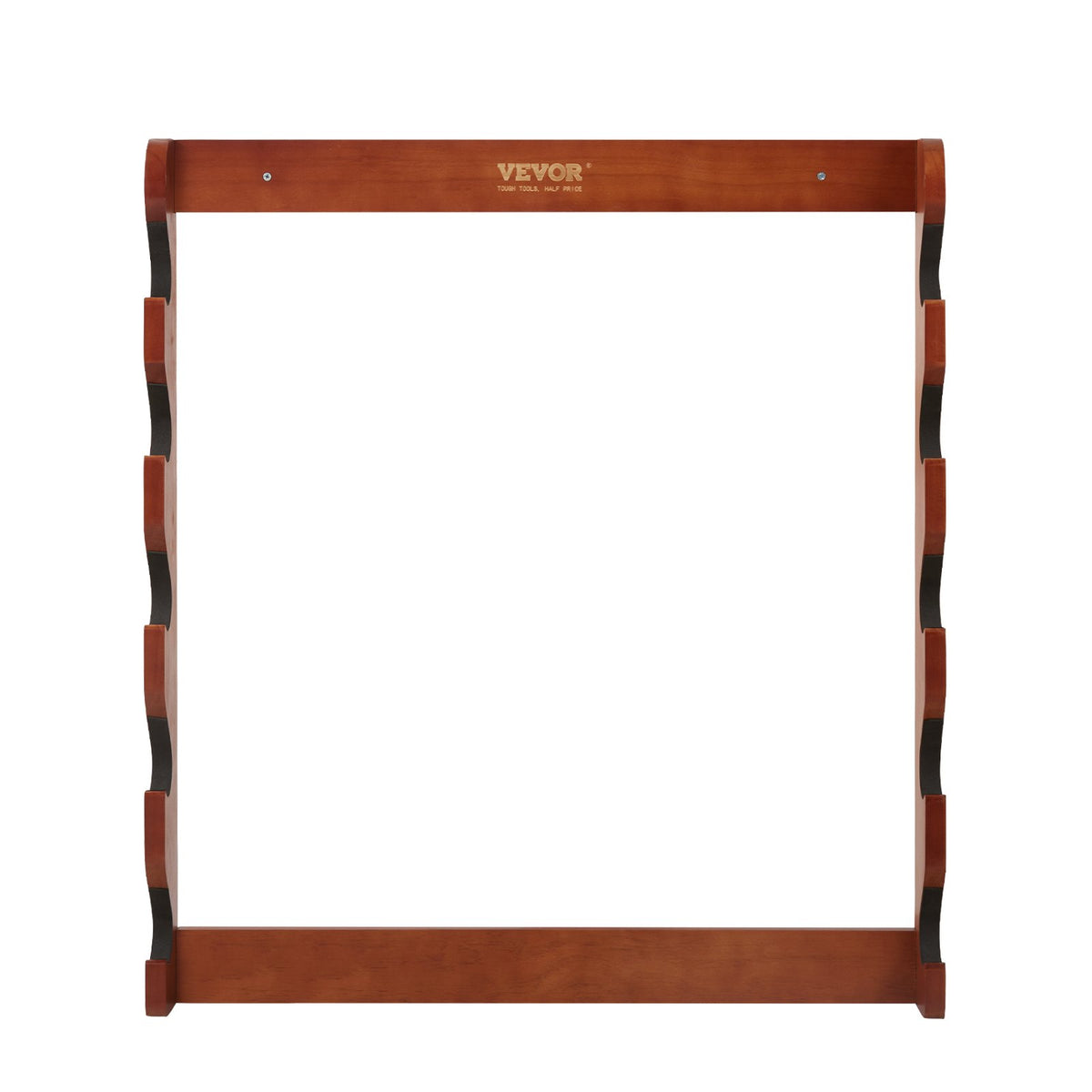 Wooden Gun Rack | Wall Mount Holds 5 Rifles or Shotguns | Heavy Duty Display Storage with Soft Padding