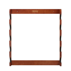 Wooden Gun Rack | Wall Mount Holds 5 Rifles or Shotguns | Heavy Duty Display Storage with Soft Padding