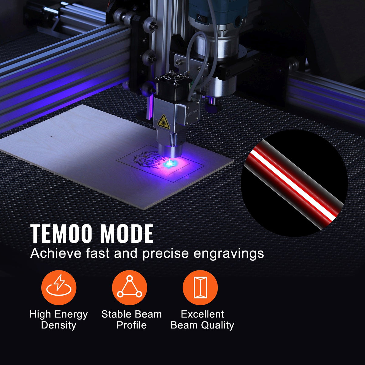 CO2 Laser Tube 50W | 850mm Length x 50mm Diameter Glass Tube | TEM00 Beam Mode | Replacement for Laser Engraver & Cutter | For Wood, Acrylic, Fabric, Leather & Bamboo