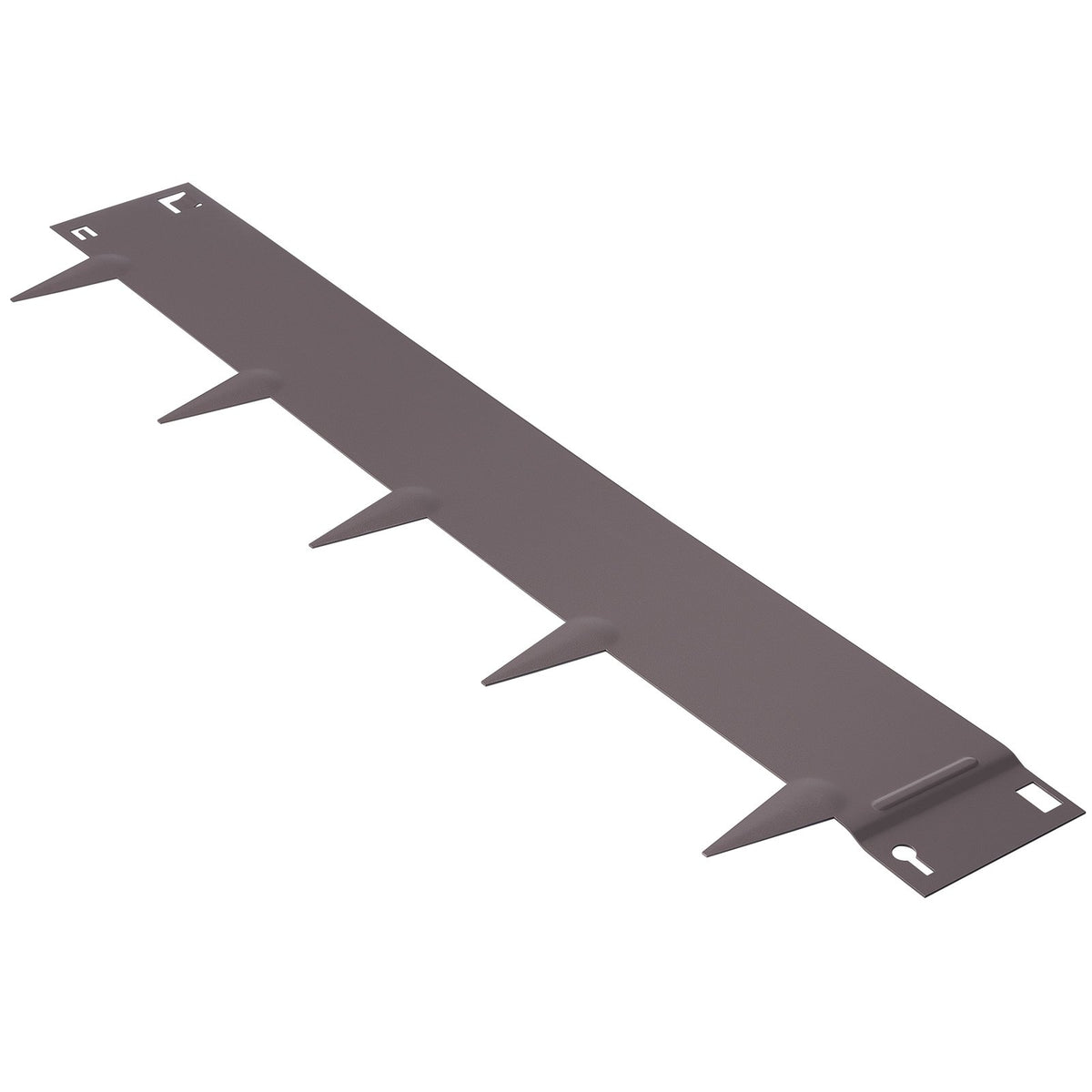 Steel Landscape Edging 5 Pack | 39" L x 5" H Bendable Garden Borders | Hammer-In Metal Edging with 3.15" Spikes | Rustic Brown