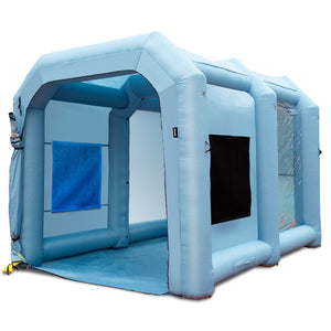 Inflatable Spray Booth | 13x10x9 ft Car Paint Tent with Filter System & Blower