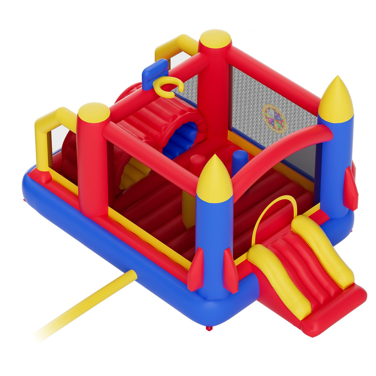 Inflatable Bounce House 4.0x2.4x2.4m | Outdoor Playhouse Trampoline with Blower, Slide & Storage Bag | Backyard Bouncy Castle for Kids 3-8 Years