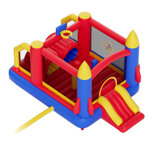 Inflatable Bounce House 4.0x2.4x2.4m | Outdoor Playhouse Trampoline with Blower, Slide & Storage Bag | Backyard Bouncy Castle for Kids 3-8 Years