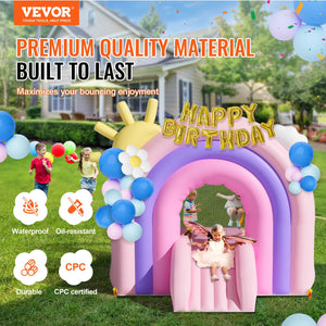 Inflatable Bounce House 2.8x2.3x2.3m | Includes Blower & Slide | For Ages 3-8