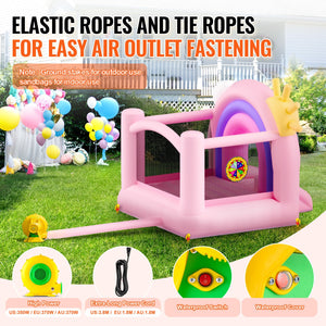 Inflatable Bounce House 2.8x2.3x2.3m | Includes Blower & Slide | For Ages 3-8