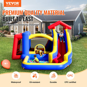 Inflatable Bounce House | 3.3x3x2.3m Outdoor Bouncy Castle with Slide & Blower | Backyard Playhouse for Kids 3–8 Years