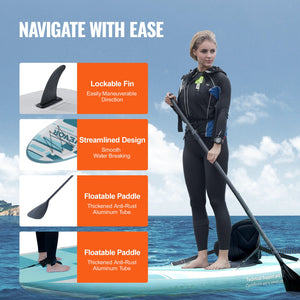 Inflatable SUP Paddle Board | 152mm with Removable Kayak Seat, Pump, Paddle & Accessories | Youth & Adult Use