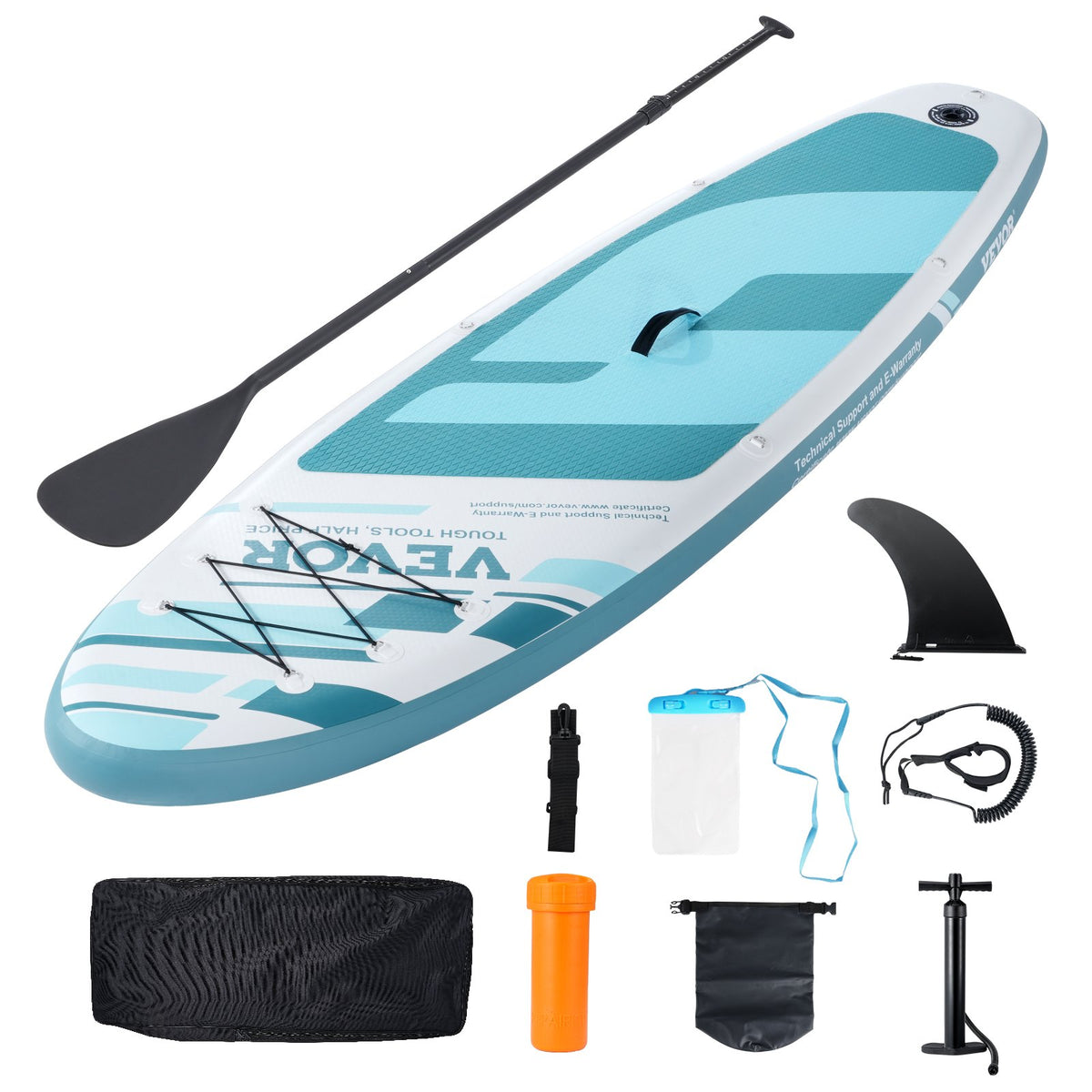 Inflatable Stand Up Paddle Board 152mm Wide | SUP Paddleboard Kit with Pump, Paddle, Fin, Phone Bag, Backpack, Ankle Leash, Repair Kit | Non-Slip Deck for Youth & Adults
