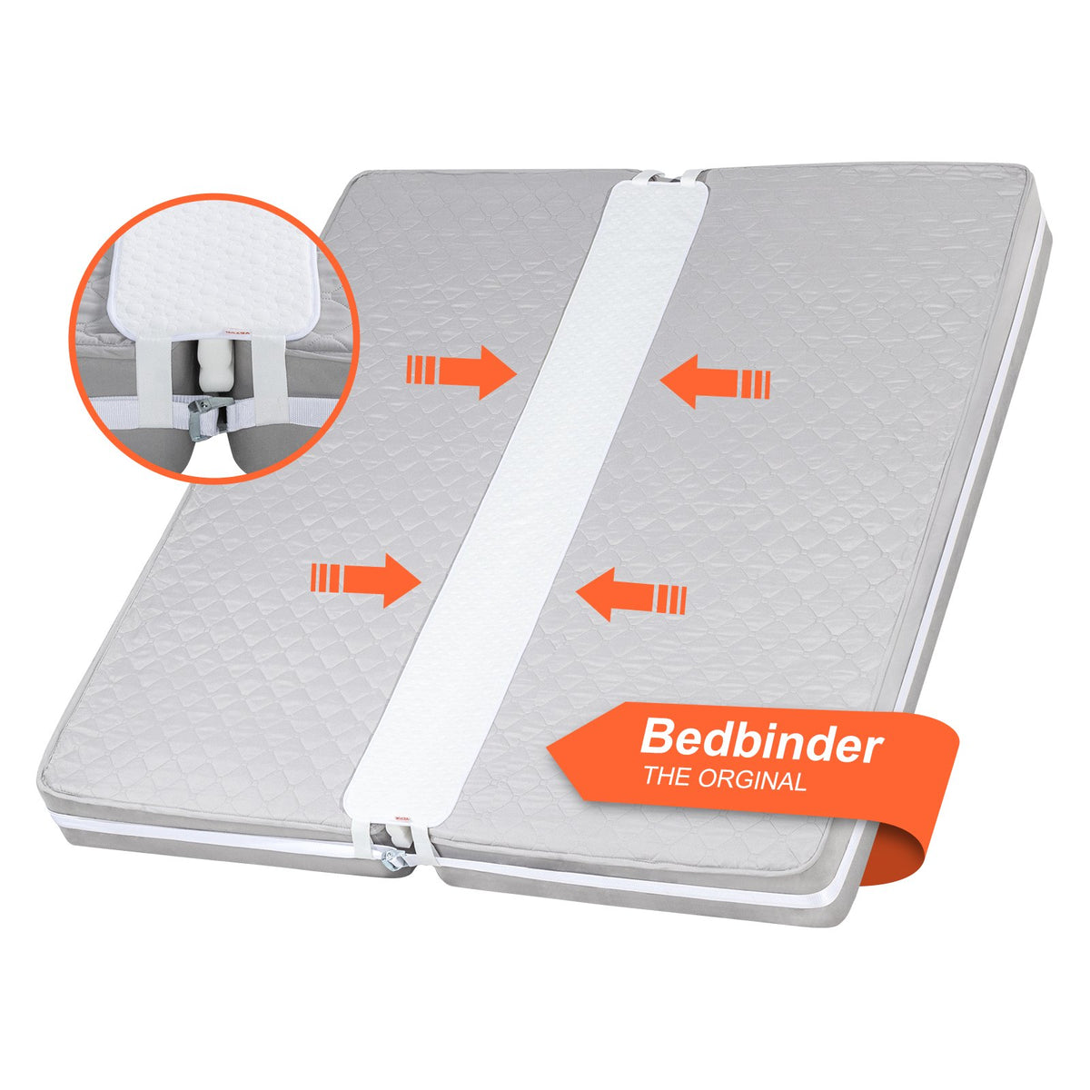 Bed Bridge | King Bed Converter Kit | Metal Buckle & Storage Bag | 75"L x 10"W Mattress Joiner