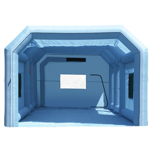 Inflatable Spray Booth | 26x14.8x9.8ft Paint Tent with Dual Blowers