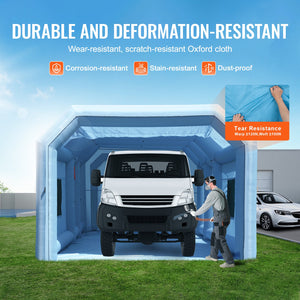 Inflatable Spray Booth | 29.5x15.7x11.8ft Paint Tent with Dual Blowers