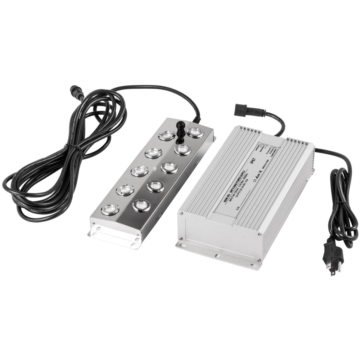 Mist Maker | 10-Head Ultrasonic Fogger with Power Supply | 5kg/h Stainless Steel Pond & Garden Humidifier