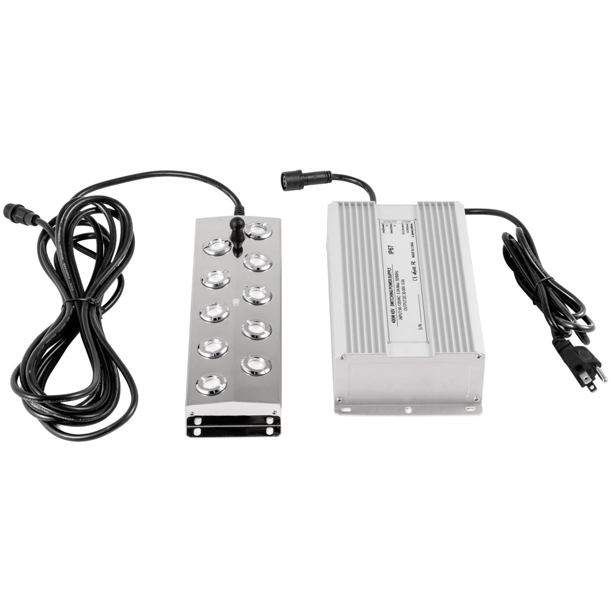 Mist Maker | 10-Head Ultrasonic Fogger with Power Supply | 5kg/h Stainless Steel Pond & Garden Humidifier