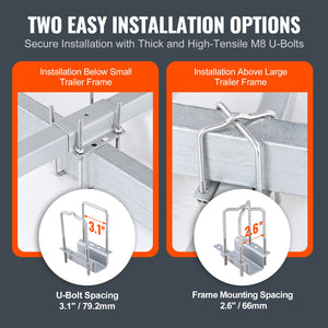 Boat Trailer Guide 1.57m with LED Lights | 2 Pack Galvanised Steel Guides with PVC Pipes | Fits Ski, Fishing & Sailboat Trailers