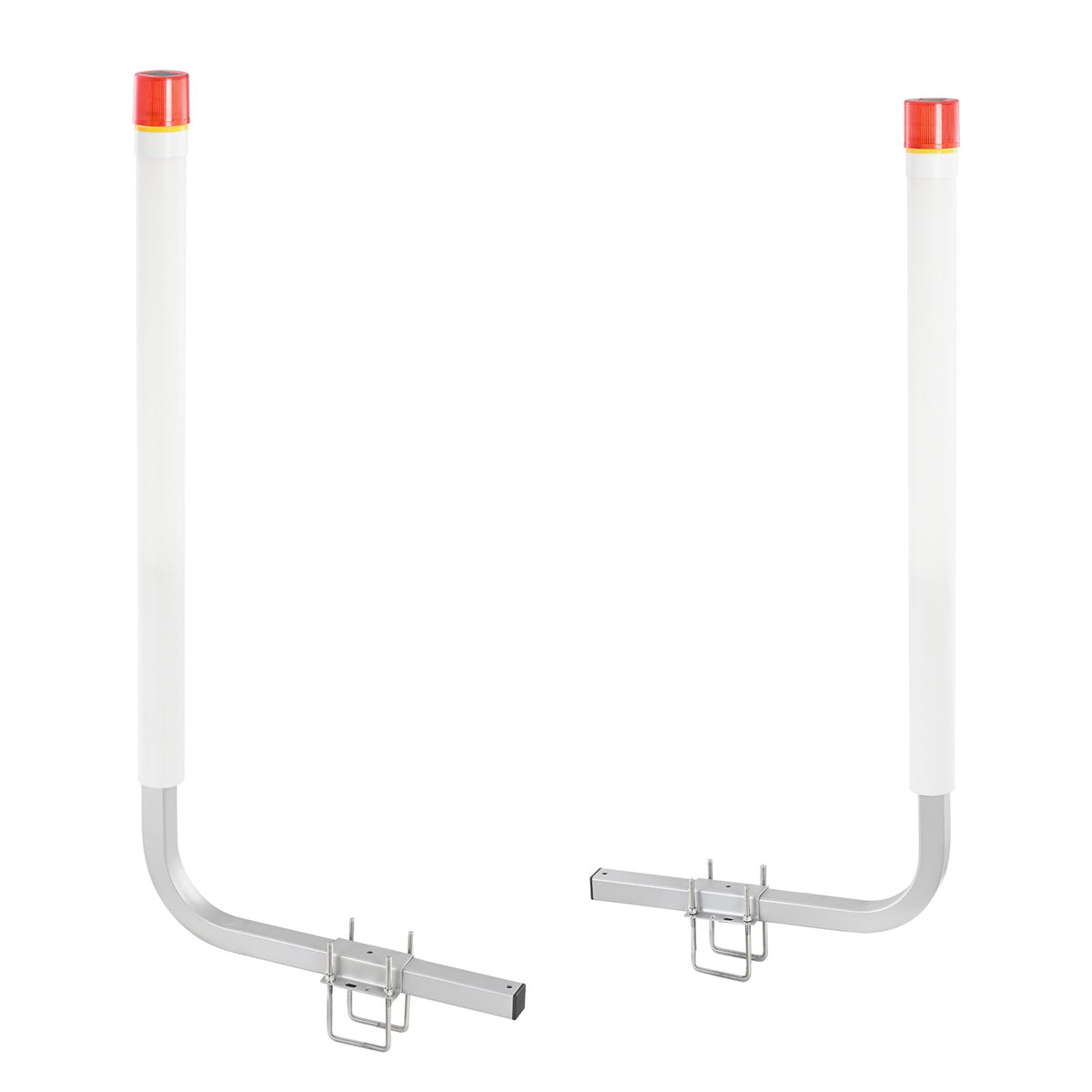 Boat Trailer Guide 1.57m with LED Lights | 2 Pack Galvanised Steel Guides with PVC Pipes | Fits Ski, Fishing & Sailboat Trailers