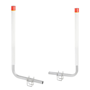 Boat Trailer Guide 1.57m with LED Lights | 2 Pack Galvanised Steel Guides with PVC Pipes | Fits Ski, Fishing & Sailboat Trailers