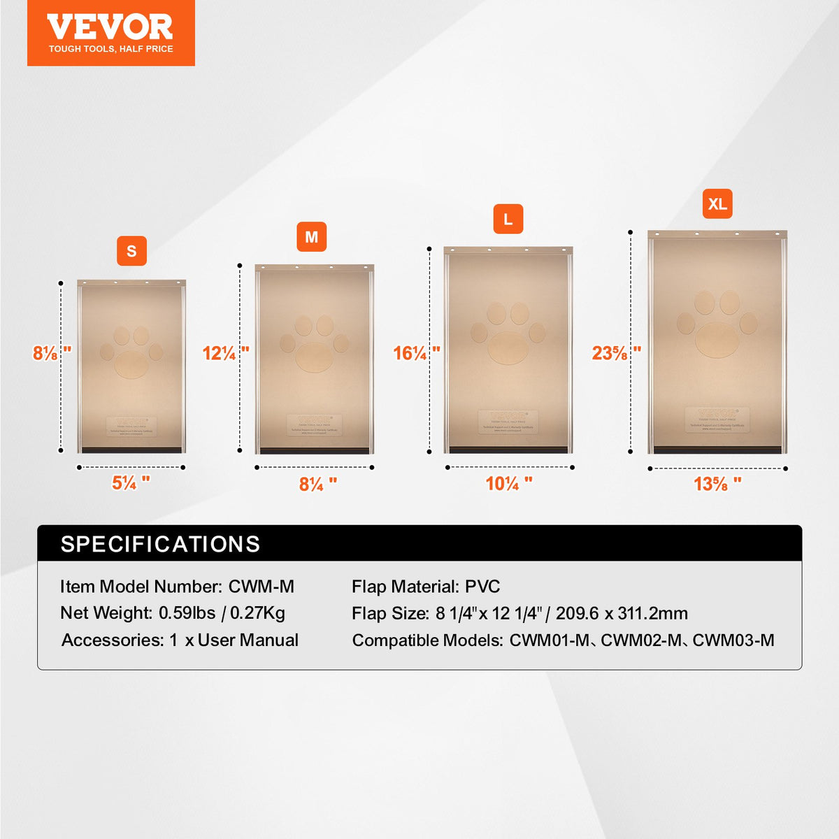 Pet Door Replacement Flap | 20.96 x 31.12 cm | Compatible with Pet Doors