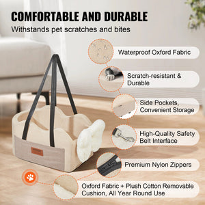 Center Console Dog Car Seat | Booster Seat for Small Dogs up to 3.6kg