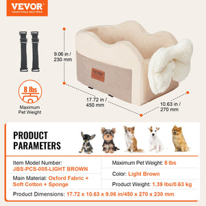 Center Console Dog Car Seat | Booster Seat for Small Dogs up to 3.6kg