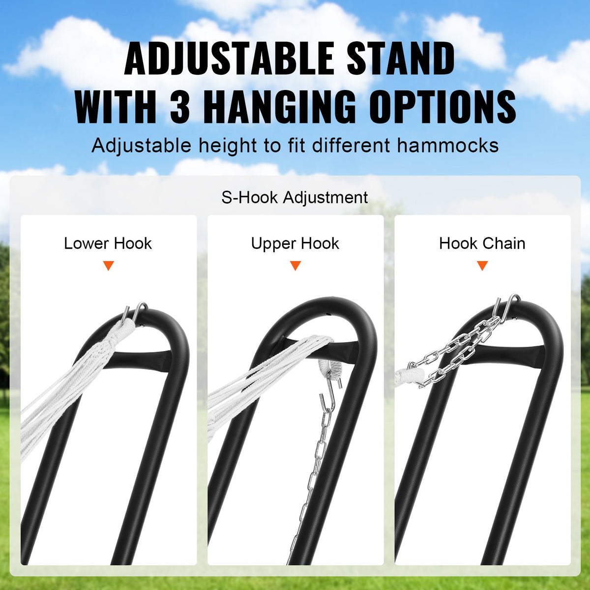 Steel Hammock Stand | 450lb Capacity Frame for 6.9–12.8ft Hammocks