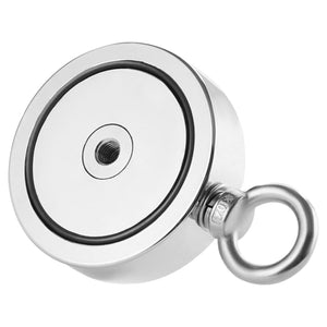 Fishing Magnet Kit | 454kg Double-Sided Pull Force with Rope & Hook