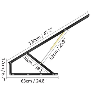 Hydraulic Bed Lift Mechanism Kit 48" | For Sofa Beds & Storage Beds | Heavy Duty Hardware