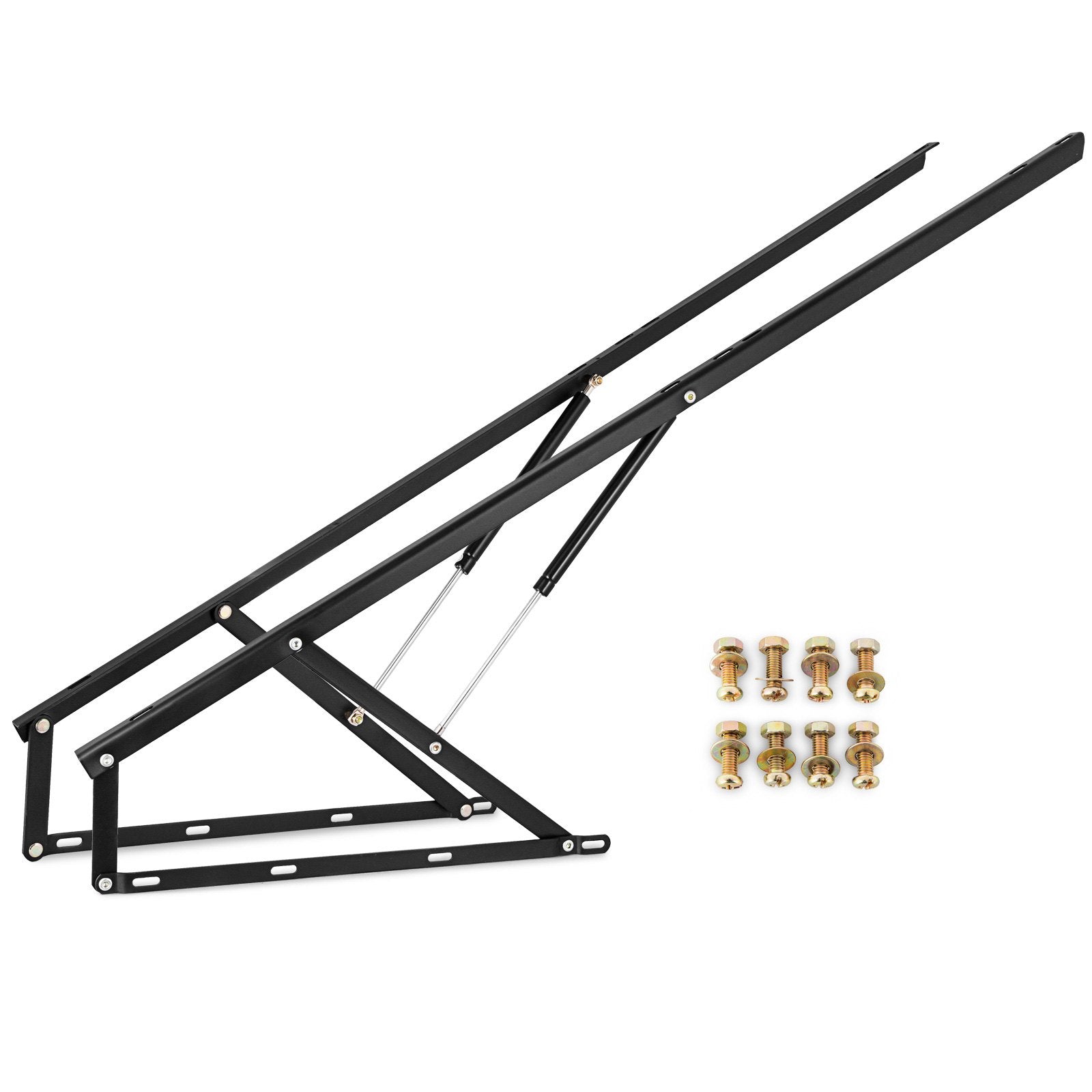 Pneumatic Gas Spring Kit 5FT Pair | Heavy Duty Lift Mechanism for Box Beds & Storage Sofas | Black