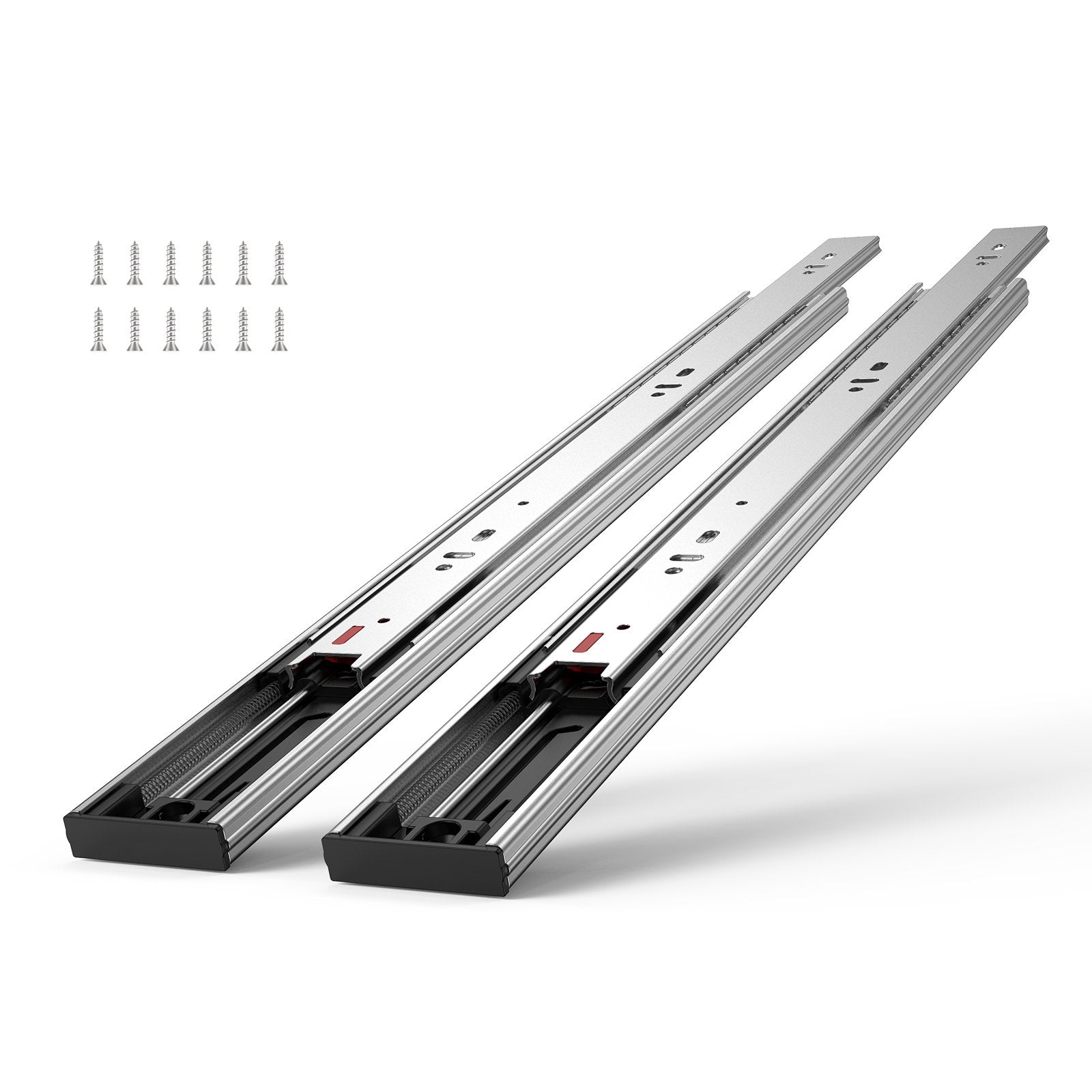 Drawer Slides 10 Pairs | 609.6mm Side Mount | Heavy Duty Full Extension Steel Tracks | Soft Close Ball Bearing Rails 45kg Capacity
