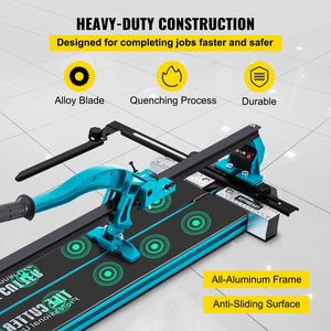 Tile Cutter | 24" Cutting Tool with Laser Guide & Double Brackets